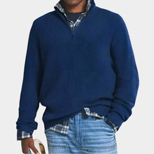 Orson | Reißverschluss-Pullover in Marineblau