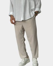 Fredie | Elegante Ripphose in Beige