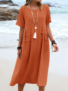 Lyssa | Luxuriöses Komfortkleid in Orange