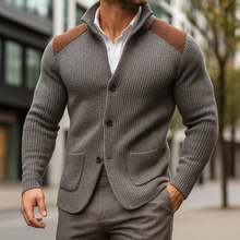 Zaymar | Schicke Strickjacke mit Schulter-Patch in Grau