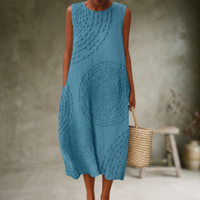 Natia – Ärmelloses Midi-Kleid Aus Baumwolle in Blau