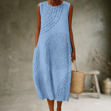 Natia – Ärmelloses Midi-Kleid Aus Baumwolle in Hellblau