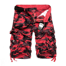 Sommerfeld | Herren Outdoor-Camouflage-Cargoshorts (1 kaufen, 1 GRATIS dazu) in Rot