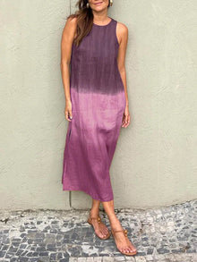 LINA | Stilvolles Kleid mit fließendem Print in Lila