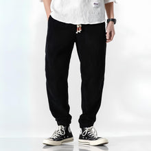 Ronny | Ripp-Bequeme Hose in Schwarz