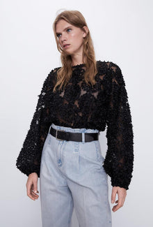Bluse in Schwarz
