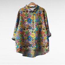 Retro Blumenbluse in Druck 1