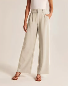 Ruela | Lässige Hose mit hohem Bund in Aprikose