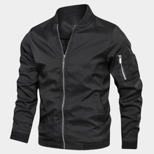 Silvan | Klassische Sommer-Bomberjacke in Schwarz