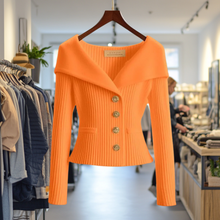 ELSE I LUXURIÖSE STRICKJACKE in Orange