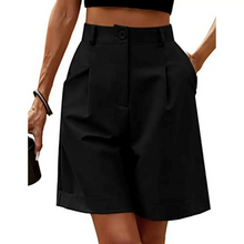 Yvonne - Elegante Bermuda mit Falten in Schwarz