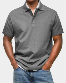 Eryk | Unverzichtbares Kurzarm-Poloshirt in Grau