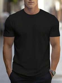 Mawin │ Casual-T-Shirt für Herren in Schwarz