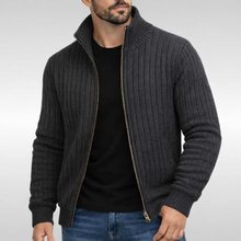 Thristan | Gemütliche Strickjacke mit Reißverschluss in Dunkelgrau