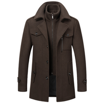 Matteo - Der wärmste und eleganteste Mantel für Männer in Braun
