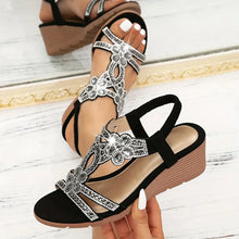 Treva™ - Elegante Orthopädische Keilsandalen in Schwarz