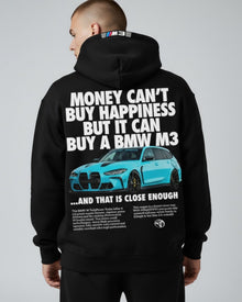 Stilvoller Hoodie für Herren mit Rückendruck in Charcoal
