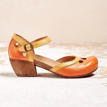 Antonia – Orthopädische Sandalen mit niedrigem Absatz für Damen in Orange