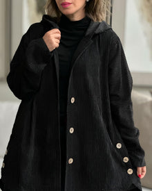 Kyla | Schlicht Stilvolle Lange Strickjacke in Schwarz