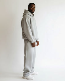 Oversized Loungewear Set für Herren mit Kapuzen Sweatshirt und Jogginghose in Grau