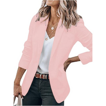 Damen Reverskragen Sommer Blazer in Rose