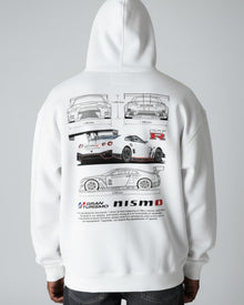 Stilvoller Hoodie für Herren mit Rückendruck in Weiß
