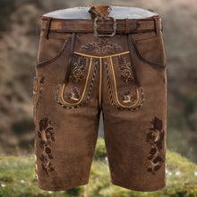 Jeffery - Besondere Herrenhose aus Leder für das Oktoberfest in Braun