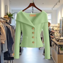 ELSE I LUXURIÖSE STRICKJACKE in Grün