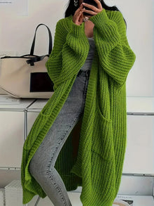 Allie | Oversized Komfort-Cardigan in Olivgrün