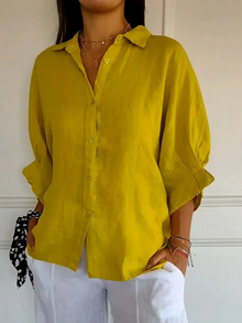Lucille | Bluse Anmutiger Charme in Gelb
