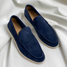 Gio - Herren Vintage-Mokassins in Marineblau