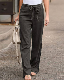 Sarah - Bequeme Hose mit weiter Beinform in Grau