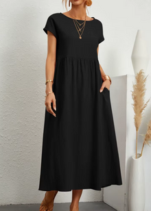 Julia – Elegantes Maxikleid für Damen in Schwarz