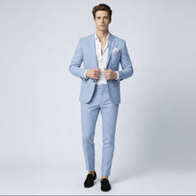 Anzug (2-tlg.Set) für Herren im Slim Fit in Hellblau