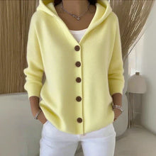 Sommerfeld | Strickjacke mit Kapuze in Gelb