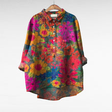 Amandine - Lebendige Blumenbluse in Mehrfarbig