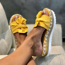 Isla – Espadrille-Sandalen für Damen mit Schleifenverzierung in Gelb