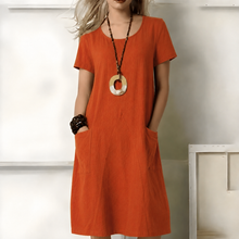 Marga | Modernes Boho-Midikleid in Orange