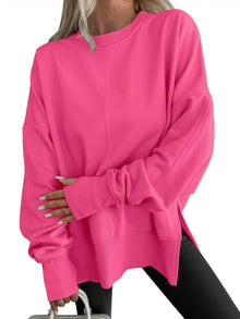 Lena™ |  Bequemes Oversized-Langarm-Sweatshirt in Hellrosa