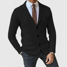 Herren Casual Reverskragen Blazer mit Knopfleiste in Schwarz