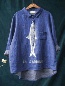 Sophie™ - Elegante Sommerbluse in Blau