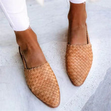 Donna – Geflochtene Sandalen für Damen in Hellbraun