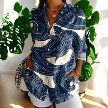 Irene | Stilvolle Blumenbluse in Karpfen