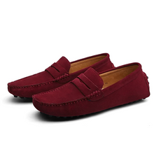 Kervin - Herren Mokassins für einen lockeren Look in Dunkelrot