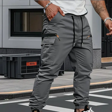Masoon - Jogging Hose Aus Stretch Werkstoff in Grau