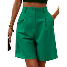 Yvonne - Elegante Bermuda mit Falten in Grün
