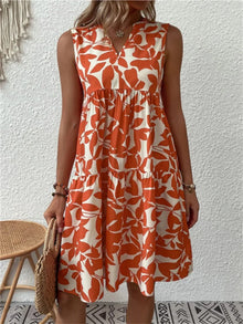 Sandie | Schickes Tropisches Sommerkleid in Rot