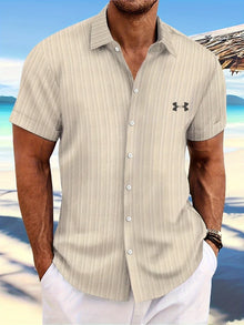Herren Sommer-Casual-Hemden in Aprikose