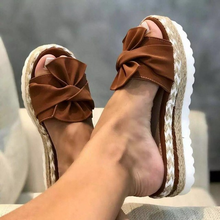 Isla – Espadrille-Sandalen für Damen mit Schleifenverzierung in Braun