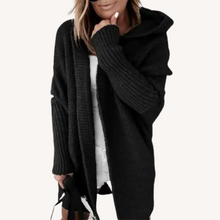 Paige | Lässiger Kapuzen-Cardigan in Schwarz
